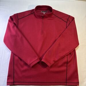 Pebble Beach Mens Golf Tennis Performance Sweatshirt 1/4 Zip Mock Neck Top XL